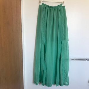 F21 chiffon maxi skirt